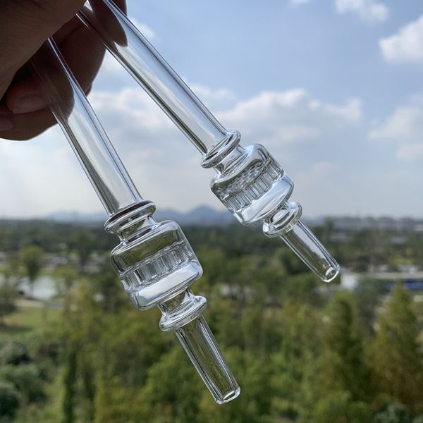 6 pulgadas accesorios para fumar kits de colector de nector puntas de filtro de vidrio grueso tubo pyrex quemador de aceite pipa de tabaco