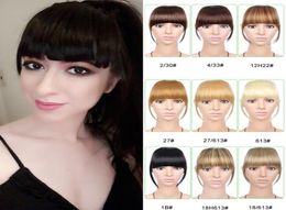 6 pouces court avant soigné frange Clip en bang frange extensions de cheveux droite synthétique 100 réel naturel hairpiece8339688