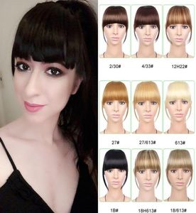 6 pulgadas Stride Front Blow Bangs Clip In Bang Fringe Hair Extensions recto Synthetic 100 REAL NATURAL CONTRO1086139