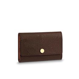 6 Key Holder Key zak Key portemonnee Heren Zak Dameskaarthouder Handtassen Lederen kaartketen Mini Wallets Coin Purse 682 552272A