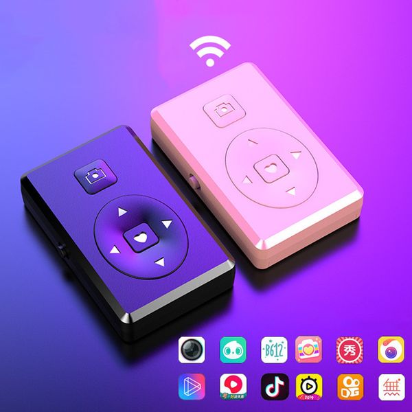 6 clés Selfie Shutter Bluetooth Télécommande Retardateur Caméra rapide / Tournage de page / Tik Tok / Diffusion en direct pour iPhone Android Téléphones DHL