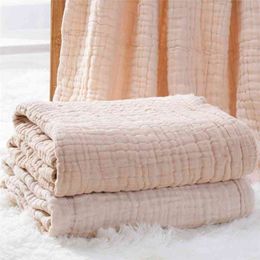 6 couches de bambou coton bébé recevant couverture infantile enfants lange d'emmaillotage dormir chaud couette couverture de lit mousseline 210823