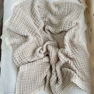 6 couches en mousseline Smoullon neuf-né à couverture infantile douce Receiving couvertures berceau de bandoulière Toddler Baby Bath Towels 65bd1e