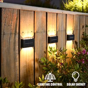 6 LED Solar Street Light Waterdichte Solared Lights Outdoor Sunlight Lamp voor Garden Street Landschap Balkon Decor Muurlampen