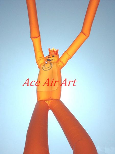 Danseur de ciel de castor américain gonflable de 6 mètres de haut/danseur d'air à vendre et publicité fabriqués en Chine