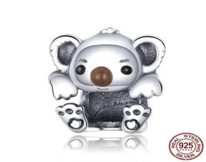 6 Mix Originele 925 Sterling Zilver Leuke Dieren Koala Charms Mode Handgemaakte Kraal Past Armband Italiaanse Sieraden Charm Hanger283553015317