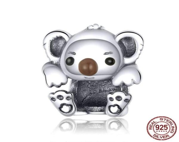 6 mezclas originales de plata de ley 925, lindos dijes de koala con forma de animal, cuentas hechas a mano a la moda, se adapta a la pulsera, colgante de joyería italiana 283553015317