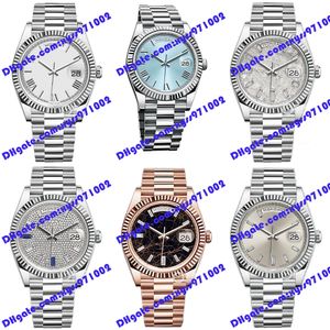 6 Model High Quality Heren Watch 2813 Automatisch mechanisch horloge M228235 40mml Diamond wijzerplaat 18k Rose Gold PolsWatch Week Display M228236 Sapphire Glass Watches