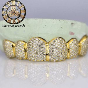 6 On 6 Vvs Moissanite Diamond Grillz iced out bussed down hiphop sieraden voor rappers luxe gepersonaliseerde grille