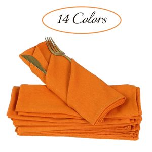 Paquet de 6 serviettes de table en tissu thé de cuisine serviette de couleur jaune orange pour mariage 18 X 12 pouces durable réutilisable pour les dîners de famille 240124