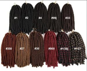 6 Packs 1b 27 Mixed Full Head Dreadlocks Extensions de Cheveux Synthétiques Crochet Tresses Doux Faux Serrures Synthétique Tressage Cheveux Express Shiping