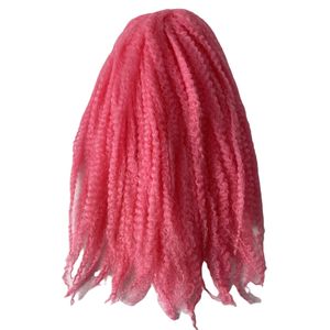 6 paquetes para el cabello sintético Color rosa rosa trenza cabello para trenza negro trenzando
