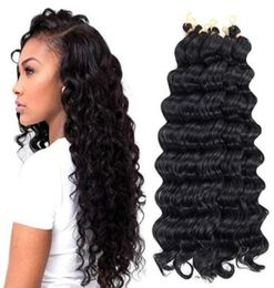 6 packslot 20 inch diepe golf gehaakte hair extensions Kinky Curl synthetisch vlechthaar voor mode dames3270063