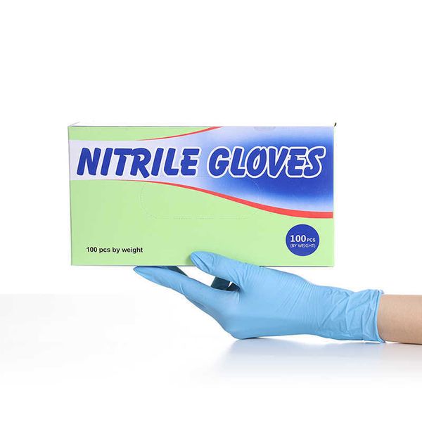 6 paires de gants jetables en nitrile bleu de 9 pouces en gros direct d'usine