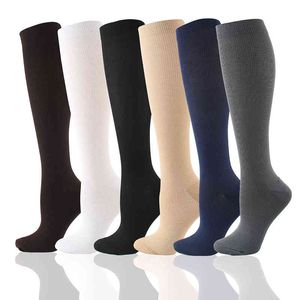 6 paires/lot chaussettes de Compression hommes et femmes soulagement de la douleur prévenir les varices jambe œdème Patients ajustement course athlétique