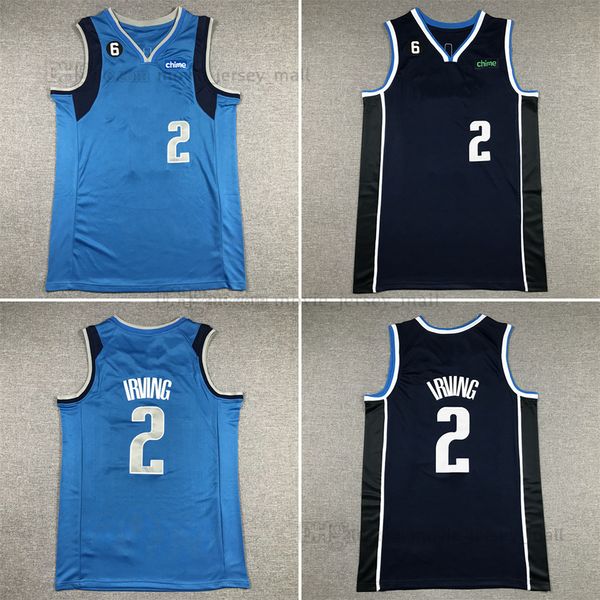 6 Patch imprimé 2023 nouveau maillot de basket-ball Kyrie 2 Irving nom numéro extérieur haute qualité respirant Sport vente de haute qualité