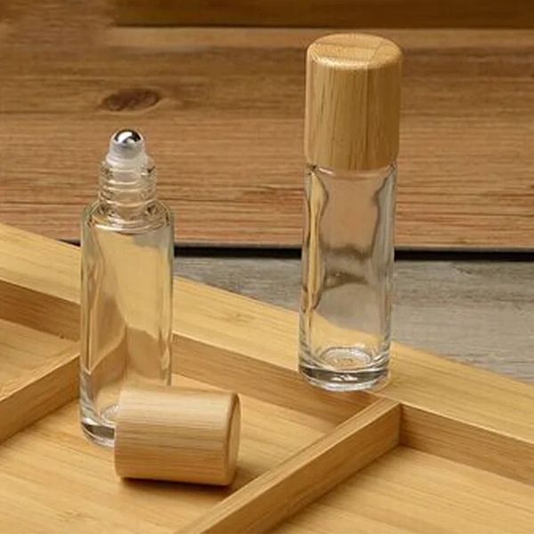 6 pcs 10 ml rouleau sur bouteille de parfum de verre givré épais