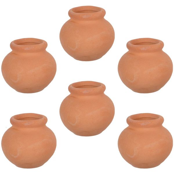 6 pièces Mini jardinières en argile Pots succulents Pots de fleurs compacts plantes succulentes décor jardinage mariée respirant petit 240320