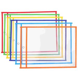 6 PCS dossiers de fichiers Papier de document Sleeve de bureau Protecteur Protecteur Clear Child Storage Plastique Plastique 240416