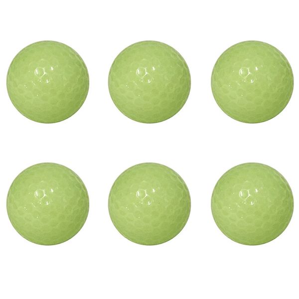 6 pcs/lote Bolas fluorescentes de golf Noche Luminous Glow in the Dark Light Golf Ball Glow Glow Reusable para Practice Club Gift 231227