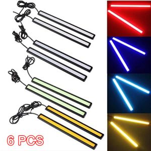 6 pcs Nouveau 17 cm LED COB Daytime Light Light Imperproofing DC12V Car Source Source de stationnement Bar STRIL LIGNES DE LAMBRE