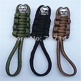 6 Stück Parachute Paracord Survival Skull-Mummy Schlüsselanhänger – Zipper Pull 550 Skull Paracord Key Chain285f