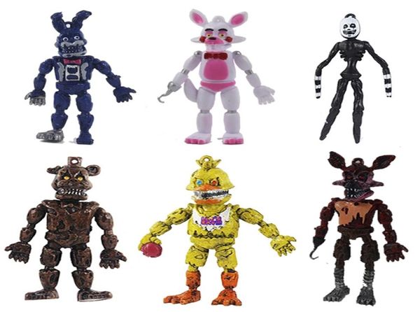 6 PCS / Set Five Nights à Freddy's Action Figure Toy FNAF Bonnie Foxy Fazbear Bear Freddy Toys for Gift 2012036107443