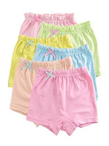 6 Stuks Hele Snoep Dot Kleuren Kinderen Meisjes Boxer Ademend Katoen Materiaal Ondergoed Voor Baby Slipje Kinderen039s Kleding4427319