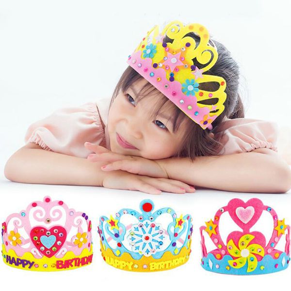 6 pièces en gros créatif bricolage artisanat paillettes couronne fleur étoile motif maternelle Art EVA mousse papier jouet pour enfants fête décoration cadeau