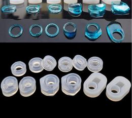 6 piezas surtidas de molde de anillo de silicona DIY para fabricación de joyas de resina Craft5671598