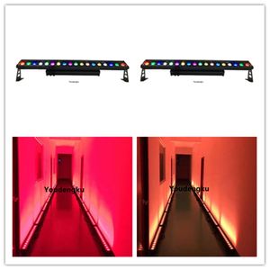 6 pièces Stage DJ building party 18 * 18w rgbwauv 18pcs rondelle de mur led rondelle décorative en métal rondelles de mur extérieures ip65 bar lumière