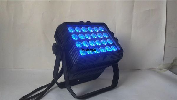 6 pièces étanche LED City couleur uplighting 24x10w IP65 LED 4 en 1 RGBW Wall Wash Lighting Outdoor Wall Washer