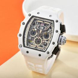 Montre automatique à 6 broches pour hommes, montre de luxe iv à quartz complète, bracelet en silicone, cadeau 334o