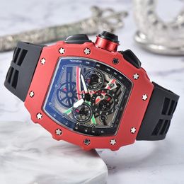 6-pins 2022 Automatische datum Watch Limited Edition Heren Watch Topmerk Luxe Full-Full-Full-Full-Full-Full-Quartz Watch Silicone Strap Kis