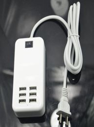 Chargeur mural de voyage USB 6 Ports, 5V, 6a, 30W, adaptateur de chargeur de bureau, prise US/EU avec câble de 15m, pour Samsung s65469029