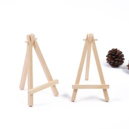 6 "Mini Natural Wood Display Easel A-Frame Kunstenaar Painting Party Statief Ezel - Tafelblad Houder Stand voor Kleine Canvases Kids Crafts Visitekaartjes Signs Photos MJ0425