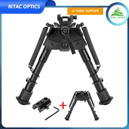 6" tot 9" draaibare, roterende bipod met verstelbare poten