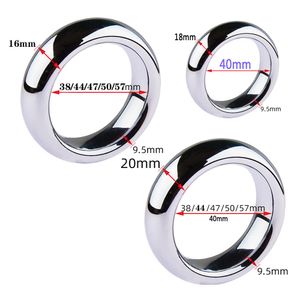 6 Size Metal Cock Ring sexy-Toys For Men Penis bondage lock Delay Ejaculation Rings Weight Cockring sexy Toys Adults 18