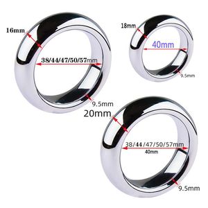 6 Size Metal Cock Ring sexy-Toys For Men Penis bondage lock Delay Ejaculation Rings Weight Cockring sexy Toys Adults 18292t