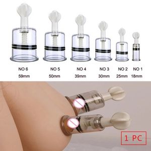 6 tailles Méllon Sucker Sucker Breast Chatger Pussy Clit Aspiration Vacuum Pompe Massage Clip d'amélioration vibration des adultes sexy Toys Articles de beauté