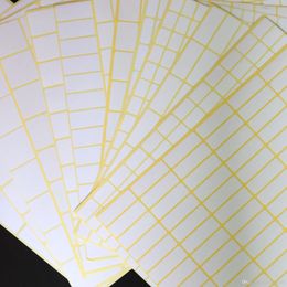 6 tailles feuille de papier long carré papier blanc étiquette adhésive imprimante de bureau étiquettes à codes à barres autocollant 15 feuilles blanc mémoire autocollant
