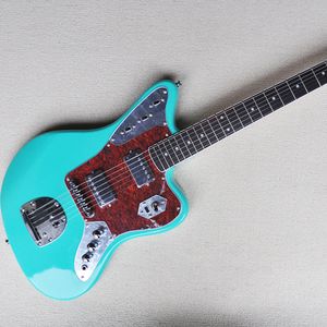 Guitare électrique bleue à 6 cordes avec Pickups en fer, manche en palissandre personnalisable