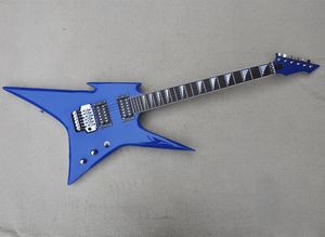 Guitare électrique 6 cordes bleu foncé avec touche en palissandre Floyd Rose