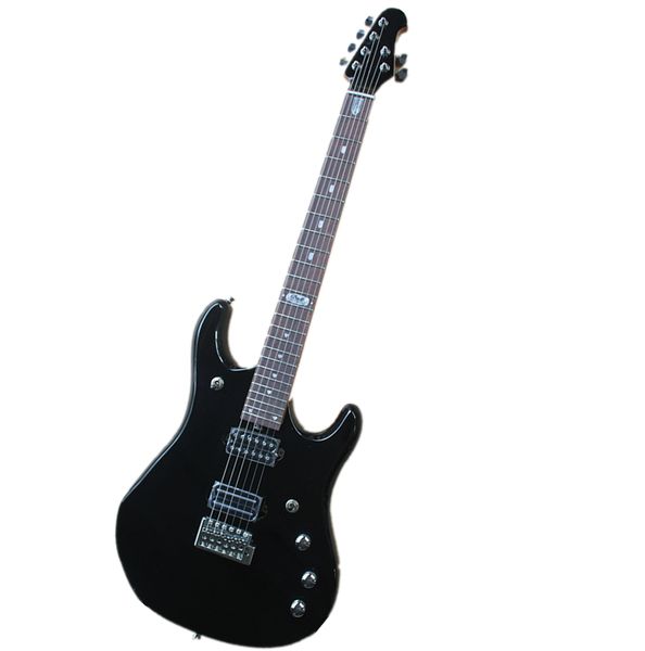 Guitare électrique noire brillante à 6 cordes avec micros HH Tremolo Bridge Offre Logo/Couleur Personnaliser