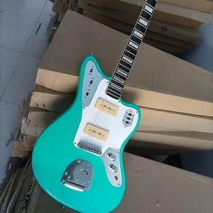 6 strings lichtblauwe elektrische gitaar met p 90 pick -ups rozewood fretboard aanpasbaar