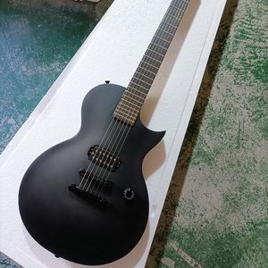 6 strijkers mat zwart elektrische gitaar met humbucker rozenhoutfletboard aanpasbaar