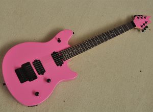 6-saitige rosafarbene E-Gitarre mit Floyd Rose Palisander-Griffbrett
