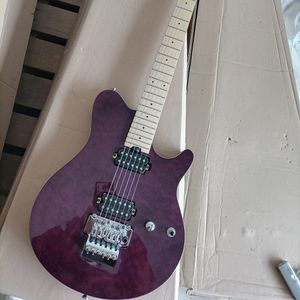 6 strings paarse elektrische gitaar met Floyd Rose Humbuckers Maple Fletboard aanpasbaar