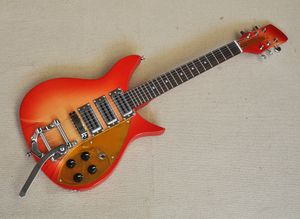 Guitare électrique rouge cerise 6 cordes avec manche en palissandre or Pickguard 527 longueur d'échelle