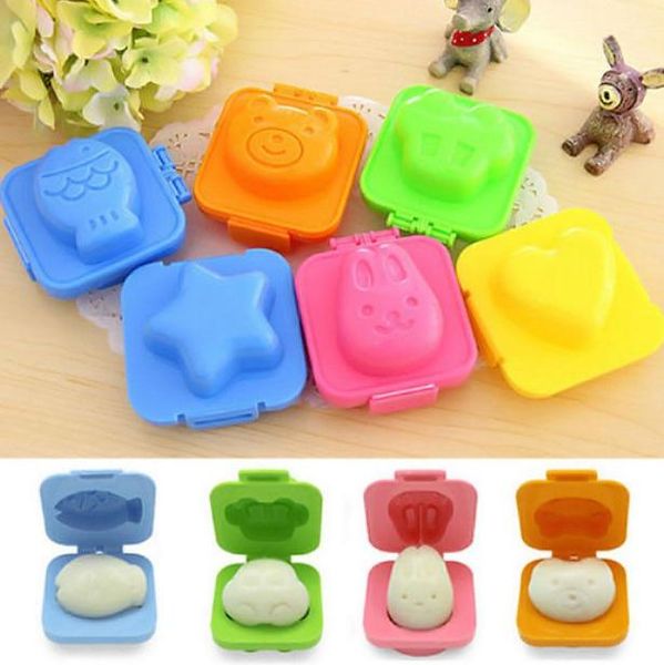 6 Style Oeuf à la coque Sushi Riz Moule Moule Bento Maker Sandwich Cutter Lune Gâteau Décoration Décoration Cuisine Outil Alimentaire Cutter Outil SN1120